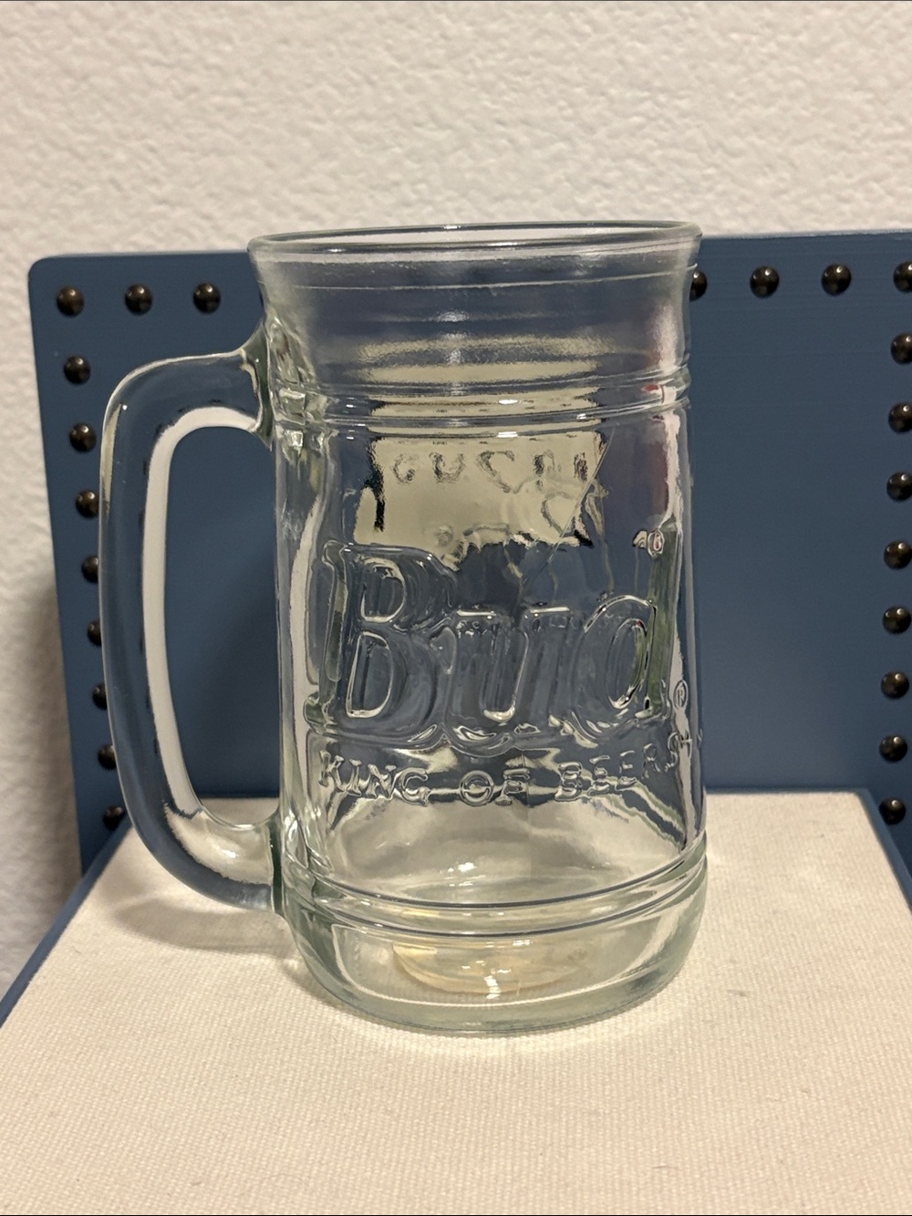 Budweiser Vintage King of Beers Glass Mug